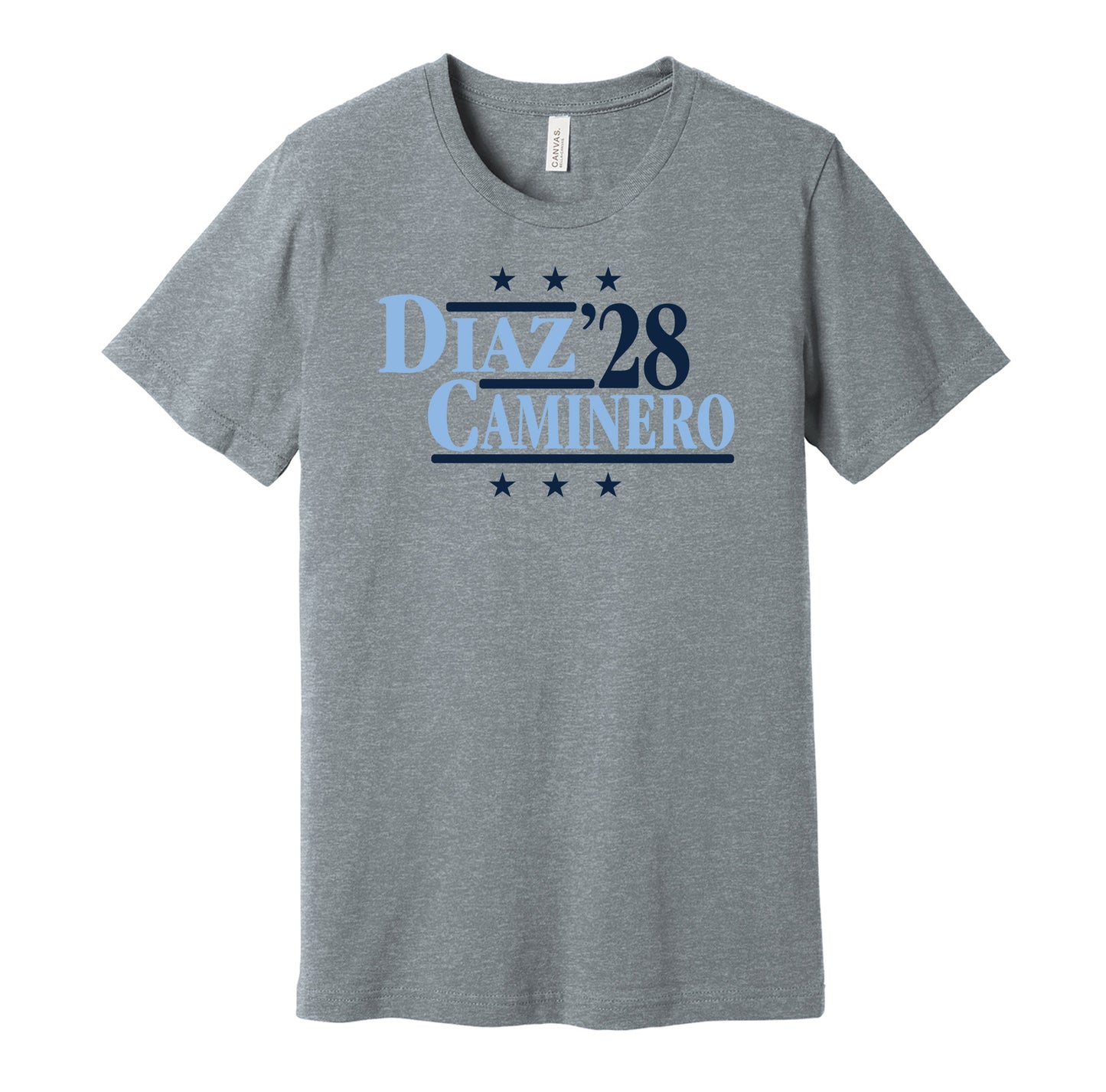 diaz caminero '28 for president 2028 tampa bay rays fan election parody grey shirt