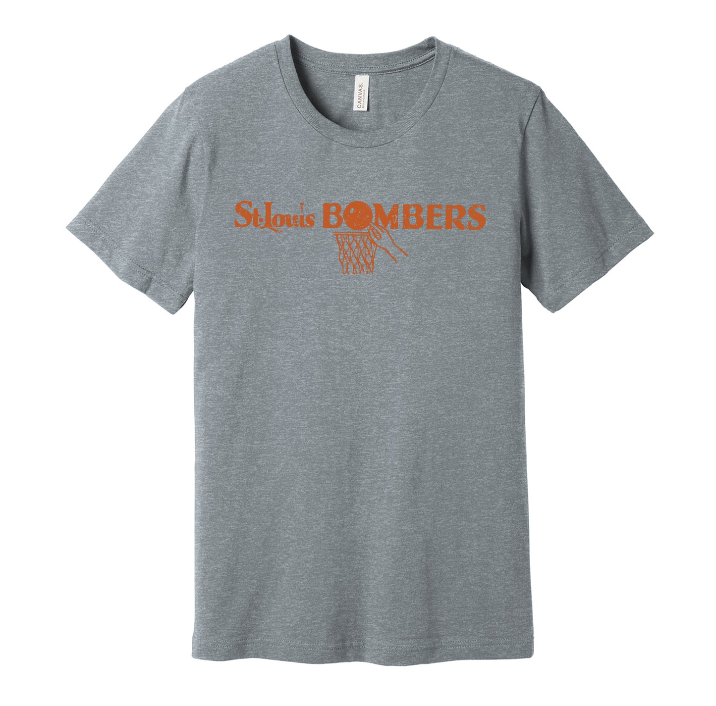 st louis bombers retro throwback basketball grey shirt