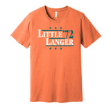 little langer 1972 dolphins retro throwback orange tshirt