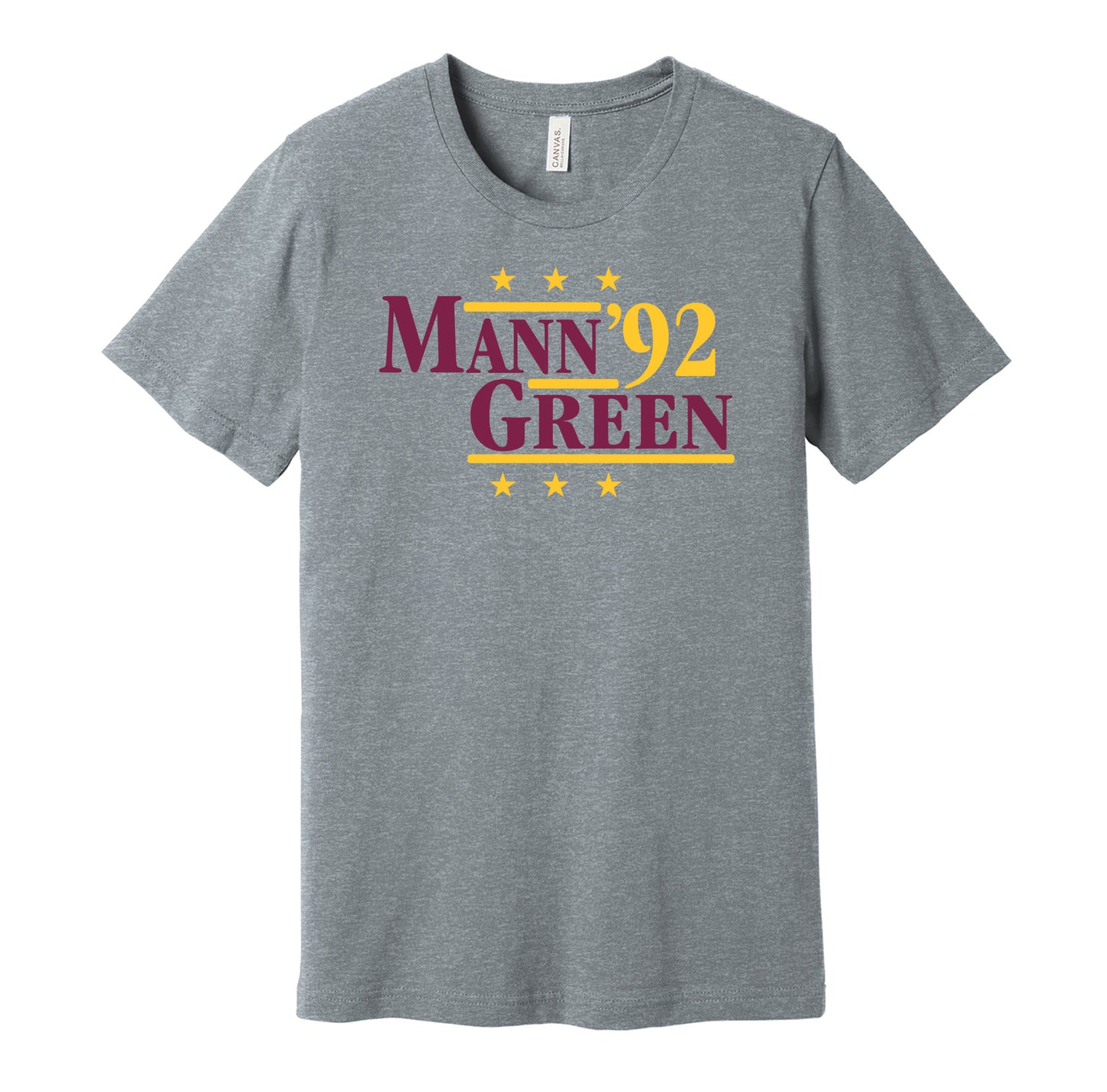 mann green 1992 redskins retro throwback grey tshirt