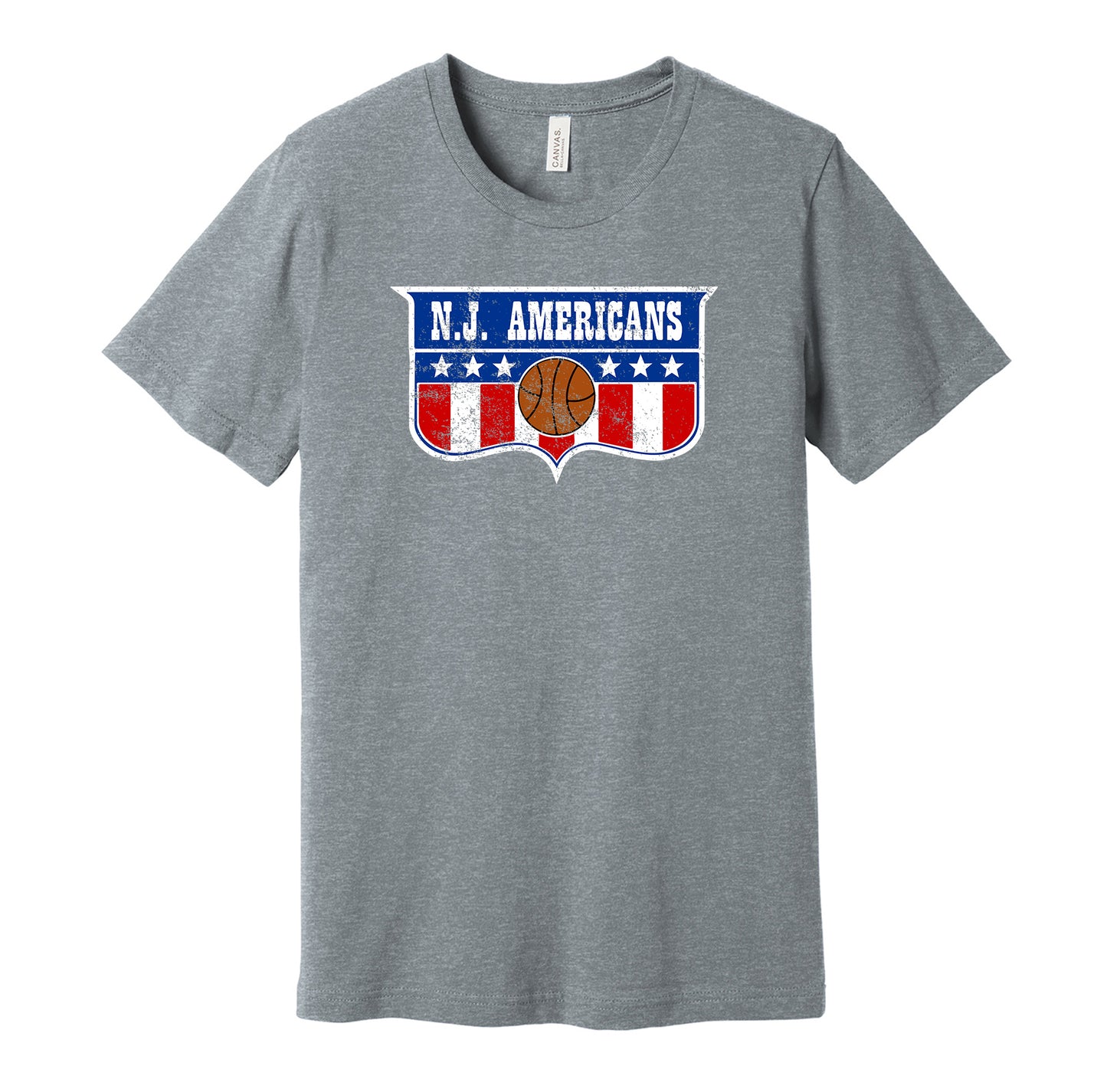 new jersey americans aba retro throwback grey shirt