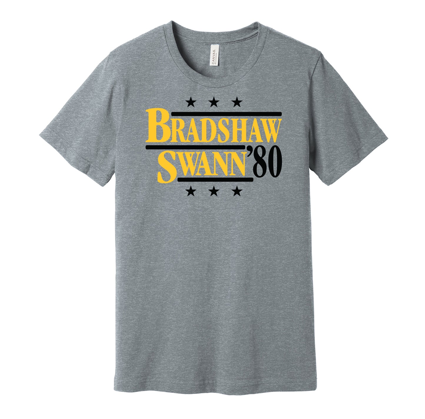 bradshaw swann retro throwback steelers grey shirt