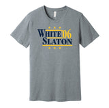 pat white steve slaton 2006 bowl WVU west virginia mountaineers retro grey shirt