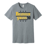 bradshaw swann retro throwback steelers grey shirt