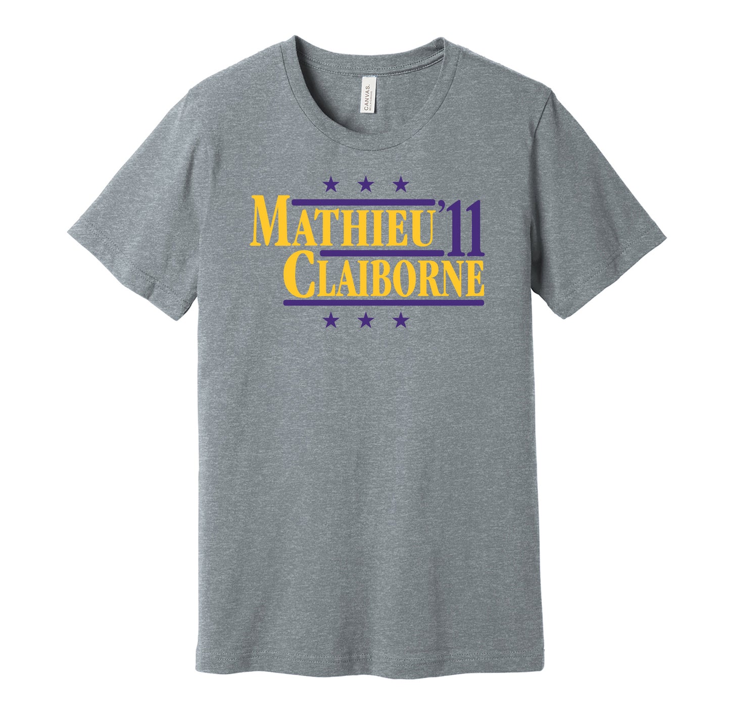 tyrann mathieu morris claiborne 2011 LSU tigers retro throwback grey shirt