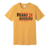 herro adebayo '28 for president 2028 miami heat fan election parody gold shirt