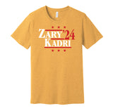 connor zary nazem kadri for president 2024 calgary flames gold shirt