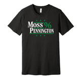 randy moss chad pennington '96 1996 marshal thundering herd fan black shirt