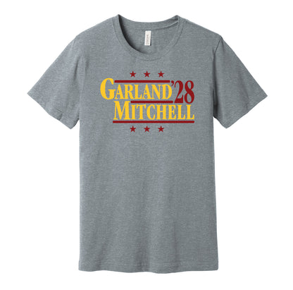 garland mitchell '28 for president 2028 cleveland cavaliers fan election parody grey shirt