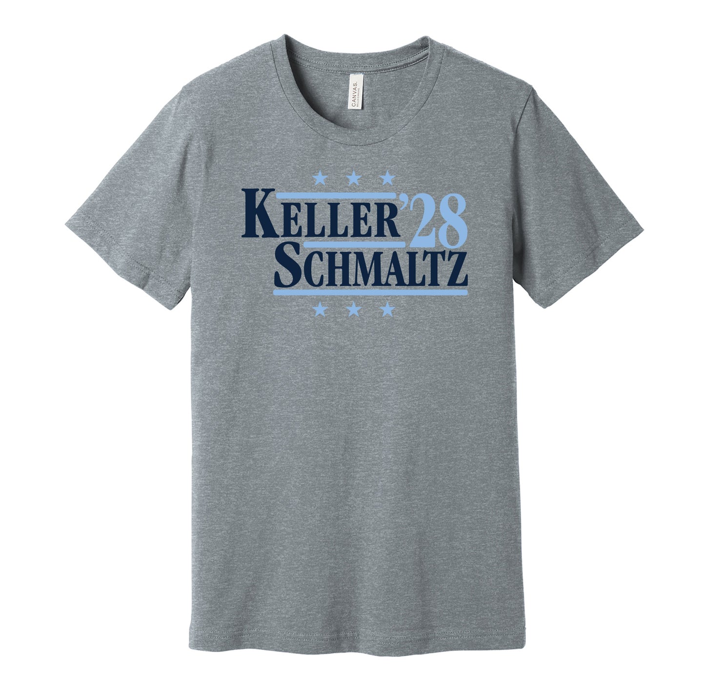 keller schmaltz '28 for president 2028 utah hockey club fan election parody grey shirt