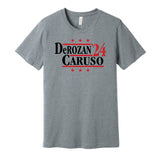 demar derozan caruso for president 2024 chicago bulls throwback retro grey shirt