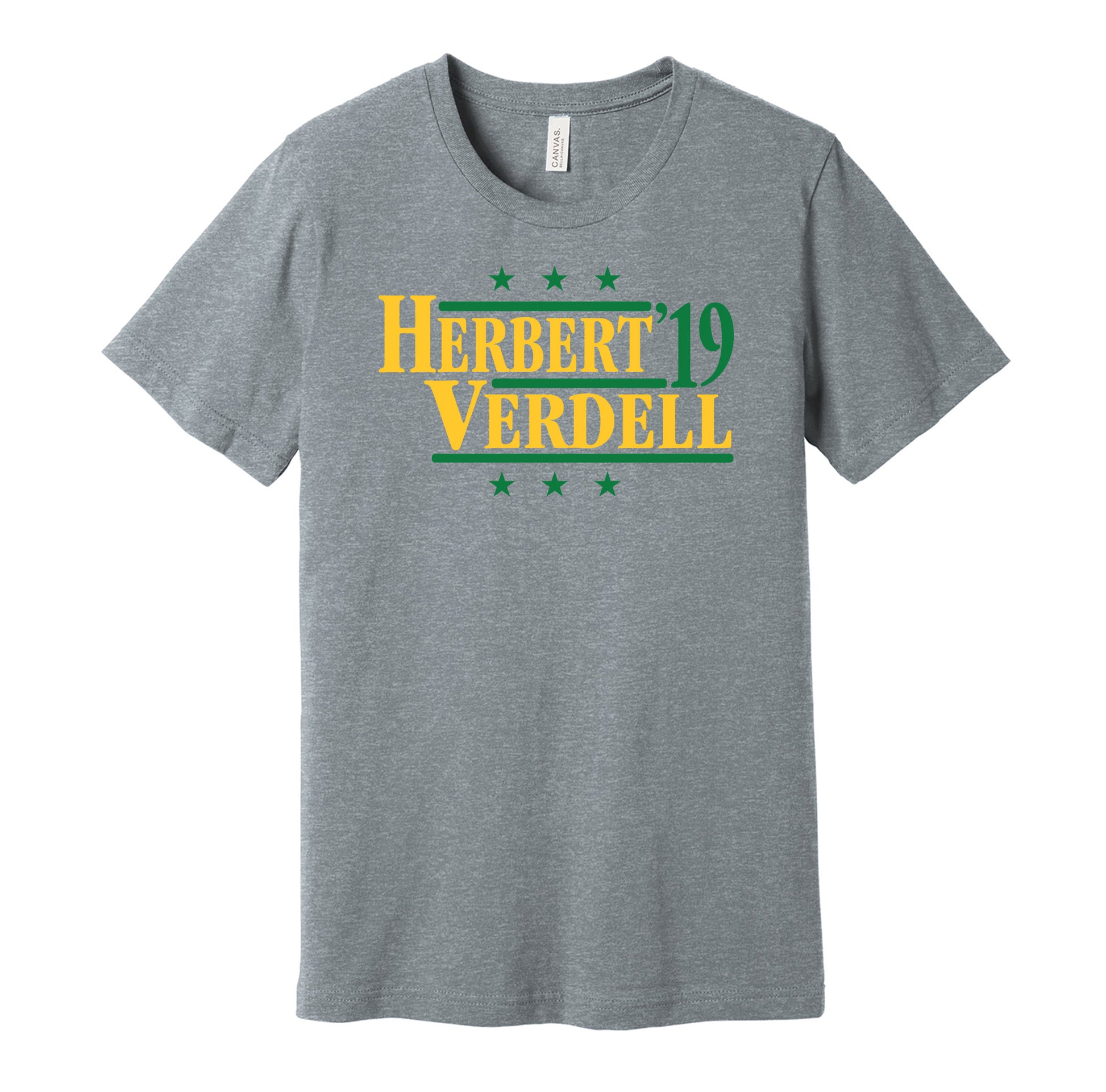 justin herbert cj verdell for president 2019 '19 oregon ducks legends fan grey shirt