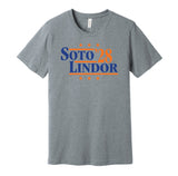soto lindor '28 for president 2028 new york mets fan election parody grey shirt