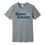 ja morant kawamura '28 for president 2028 memphis grizzlies fan election parody grey shirt