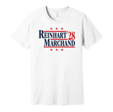 reinhart marchand '28 for president 2028 florida panthers fan white shirt gameday tee 2028
