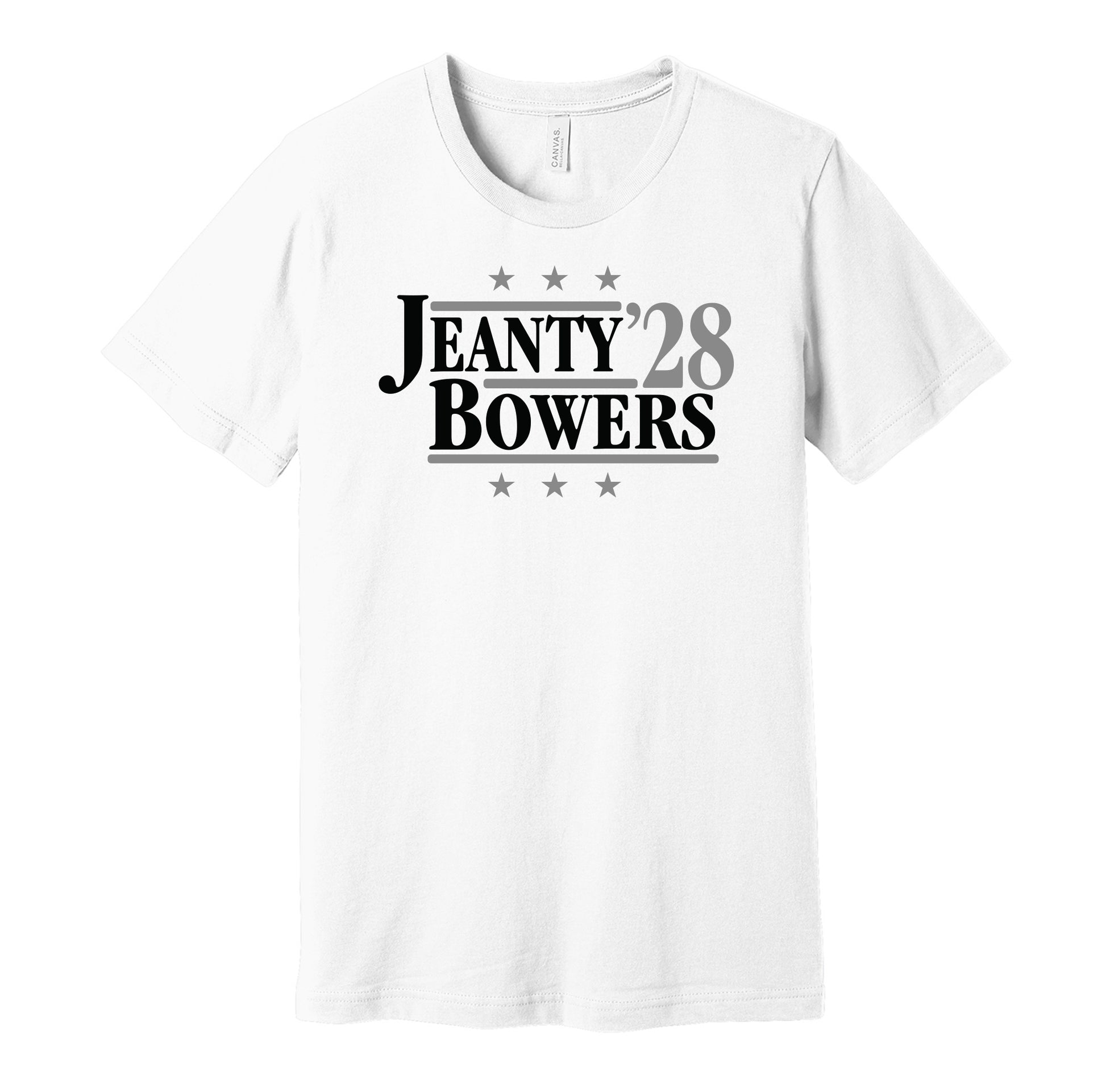 ashton jeanty bowers '28 for president las vegas raiders white shirt fan gameday tee