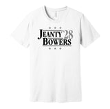 ashton jeanty bowers '28 for president las vegas raiders white shirt fan gameday tee