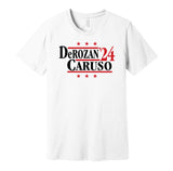 demar derozan caruso for president 2024 chicago bulls throwback retro white shirt