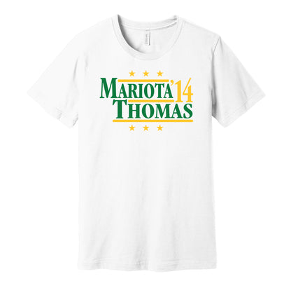marcus mariota deanthony thomas for president '14 2014 oregon ducks football legends white shirt for fan