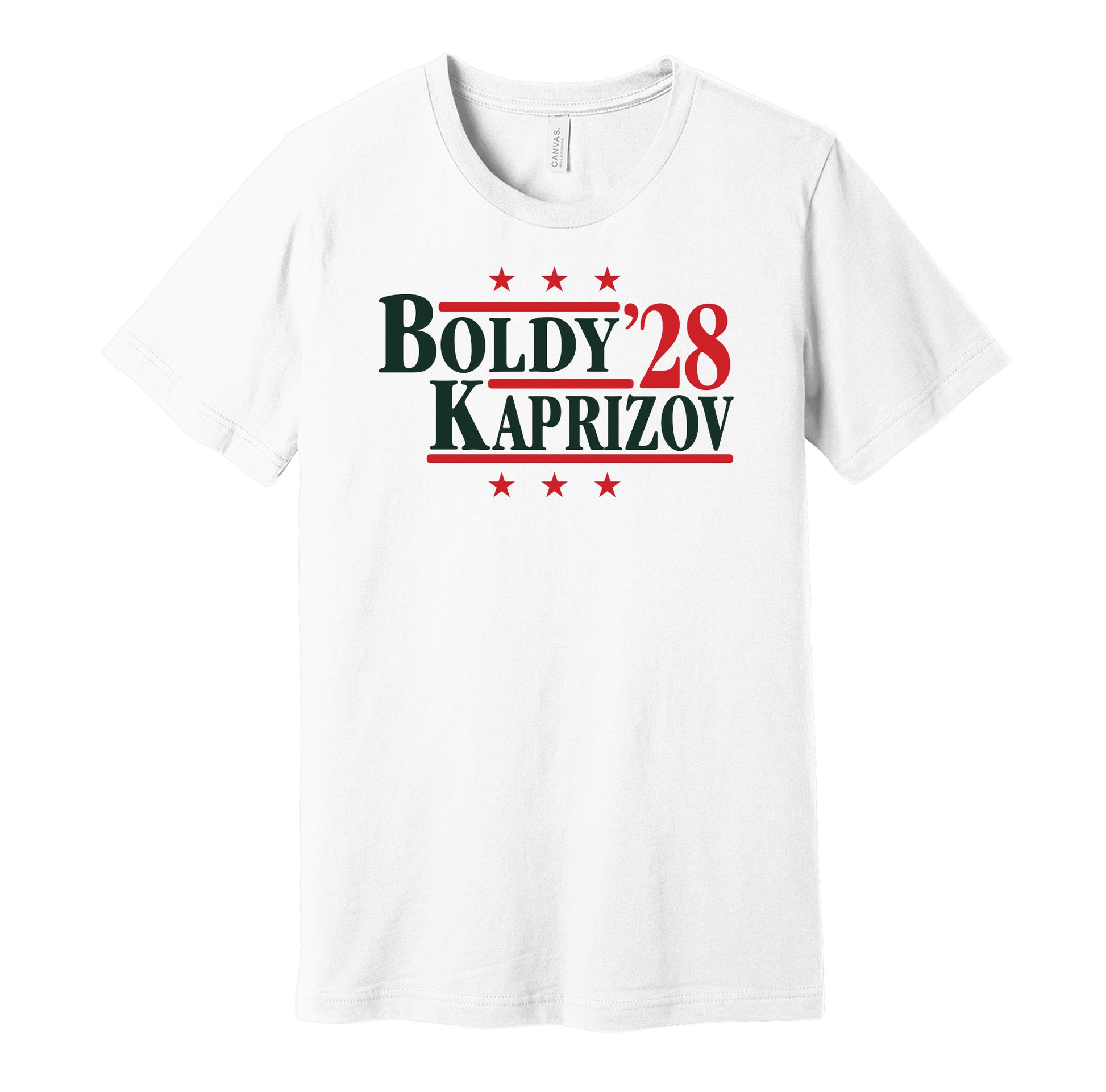 boldy kaprizov '28 for president 2028 minnesota wild fan election parody white shirt