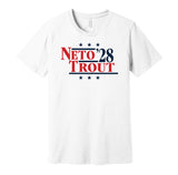 zech neto trout '28 for president 2028 los angeles angels fan election parody white shirt