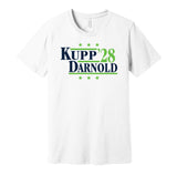 kupp darnold '28 for president 2028 seattle seahawks fan election parody white shirt