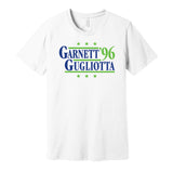 kevin garnett tom gugliotta for president 1996 minnesota timberwolves retro throwback white shirt