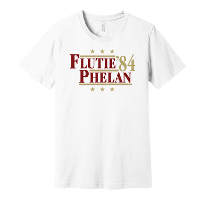 hail flutie phelan '84 for president 1984 boston college eagles fan election campaign parody white shirt