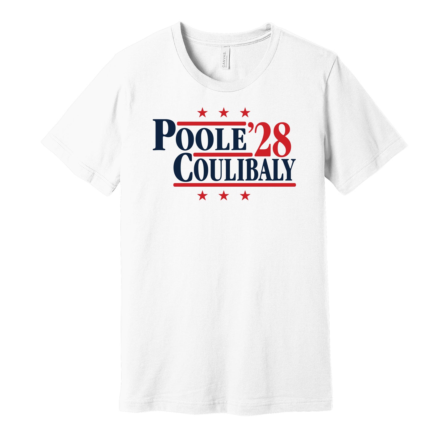 poole coulibaly '28 for president 2028 washington wizards fan election parody white shirt