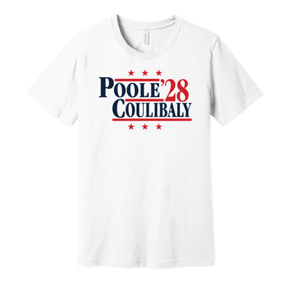 poole coulibaly '28 for president 2028 washington wizards fan election parody white shirt