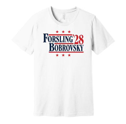 forsling bobrovsky for president '28 2028 florida panthers fan election parody white shirt