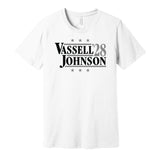 vassell johnson '28 for president 2028 san antonio spurs fan election parody white shirt