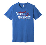necas mackinnon '28 for president 2028 colorado avalanche avs fan blue shirt gameday tee 2026