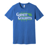 kevin garnett tom gugliotta for president 1996 minnesota timberwolves retro throwback blue shirt