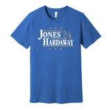 derrick jones tim hardaway for president 2024 dallas mavericks retro throwback blue shirt