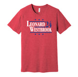 kawhi leonard russell westbrook for president 2024 la clippers retro throwback red shirt