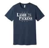 ceedee lamb pickens '28 for president dallas cowboys fan blue shirt gameday tee 2028 2026