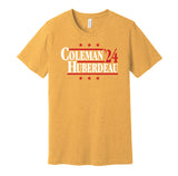 blake coleman huberdeau for president 2024 calgary flames gold shirt