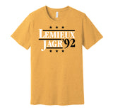 Lemieux & Jagr '92 - Pittsburgh Hockey Legends Political Campaign Parody T-Shirt - Hyper Than Hype Shirts