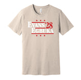 evans egbuka '28 tampa bay buccaneers fan tan shirt for president 2028 gameday tee