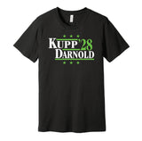 kupp darnold '28 for president 2028 seattle seahawks fan election parody black shirt