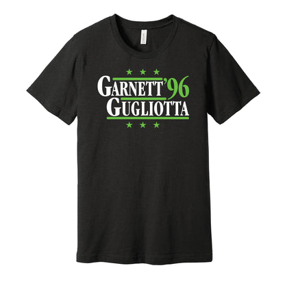 kevin garnett tom gugliotta for president 1996 minnesota timberwolves retro throwback black shirt