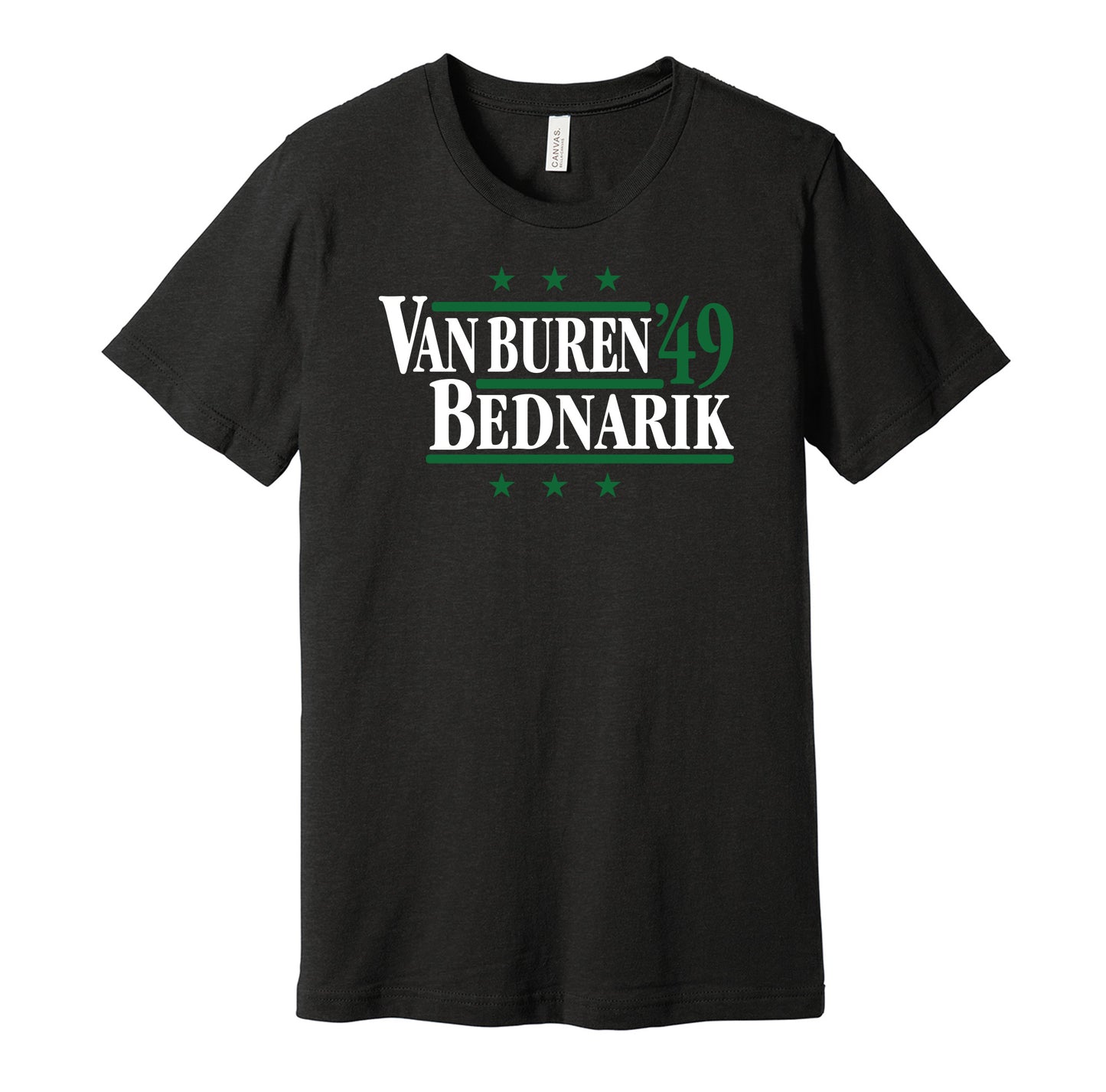 steve van buren chuck bednarik 1949 philadelphia eagles black shirt