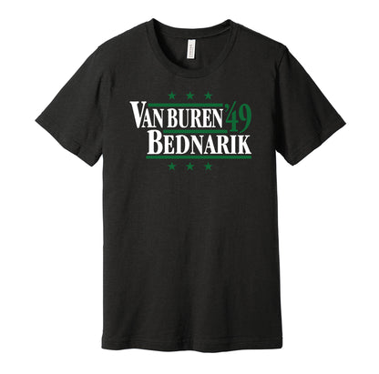 steve van buren chuck bednarik 1949 philadelphia eagles black shirt