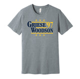 griese woodson '97 for president 1997 michigan wolverines football election campaign parody grey fan shirt