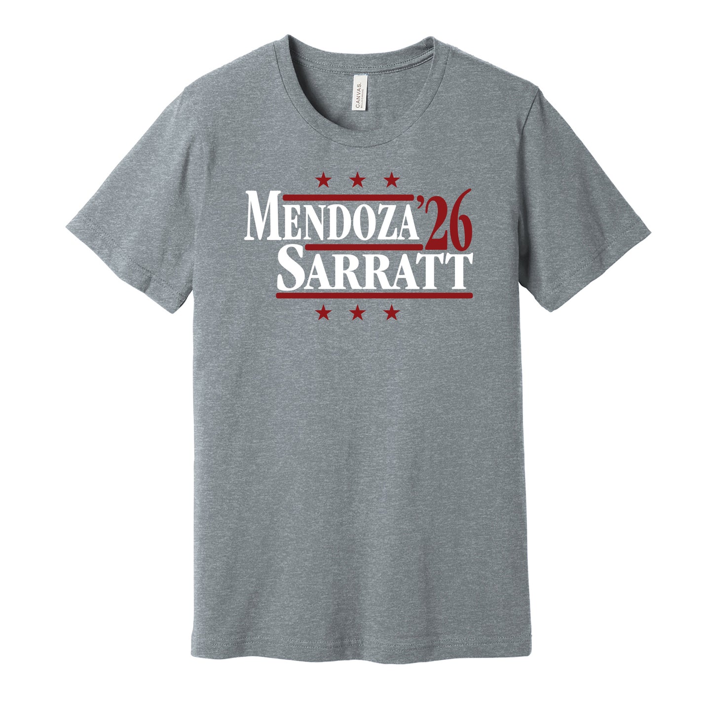 mendoza sarratt '26 for president 2026 indiana hoosiers football grey shirt hype tee