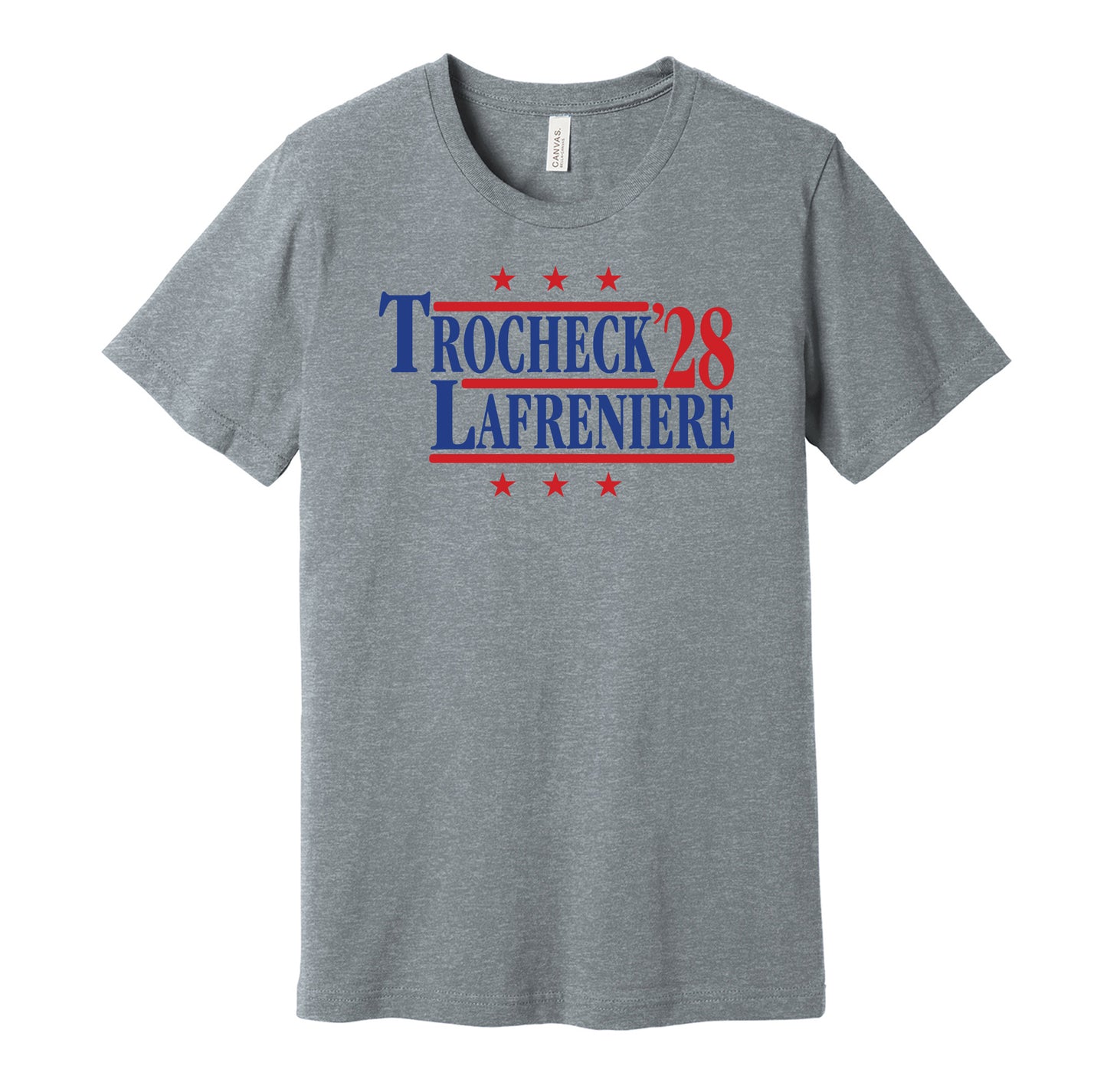trocheck lafreniere for president '28 2028 new york rangers fan election parody grey shirt