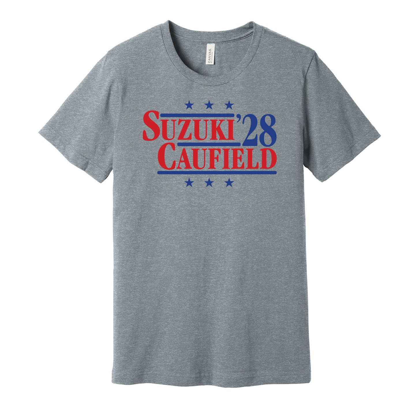 suzuki caulfield for president 2028 montreal canadiens habs fan election parody grey shirt