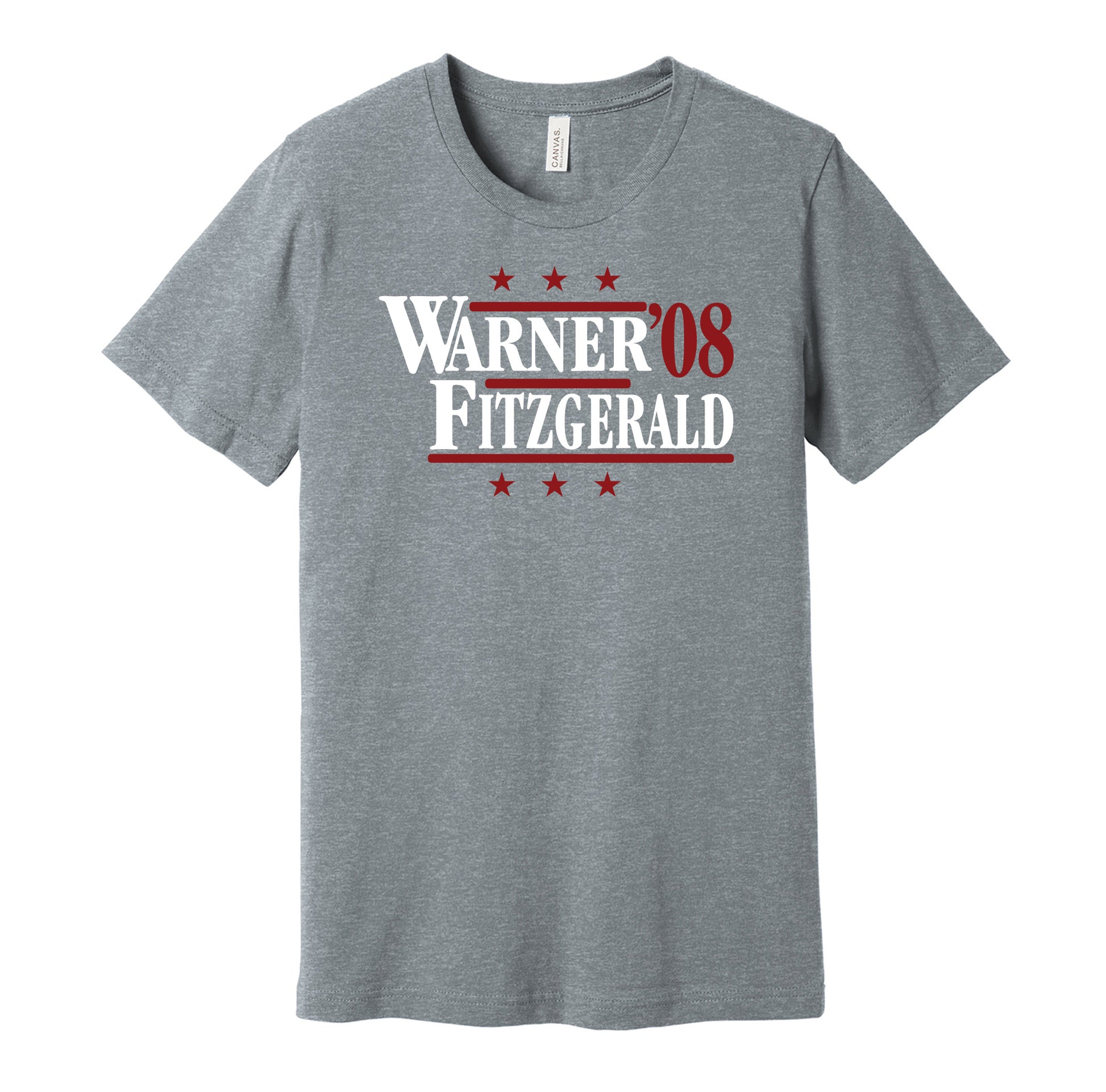 kurt warner larry fitzgerald for president 2008 arizona cardinals retro throwback grey shirt