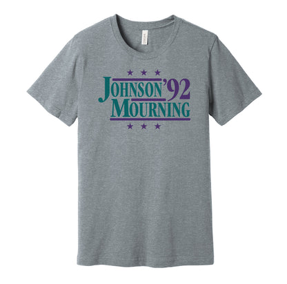 Johnson & Mourning '92 - Charlotte Hornets Retro Campaign Shirt
